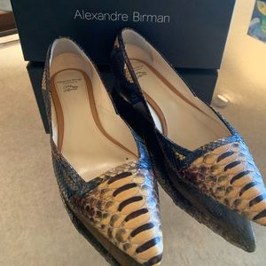 Authentic Alexandre Birman python flats, Saks excl